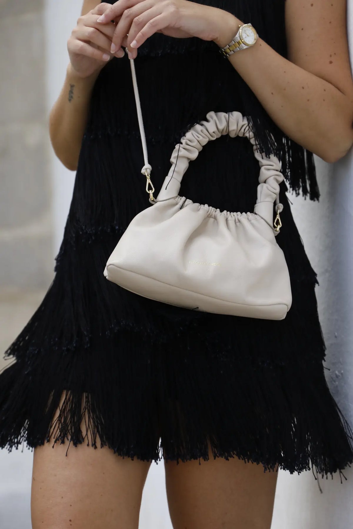 Mini Tango Ivory Edition – Bolso en piel de napa de vacuno
