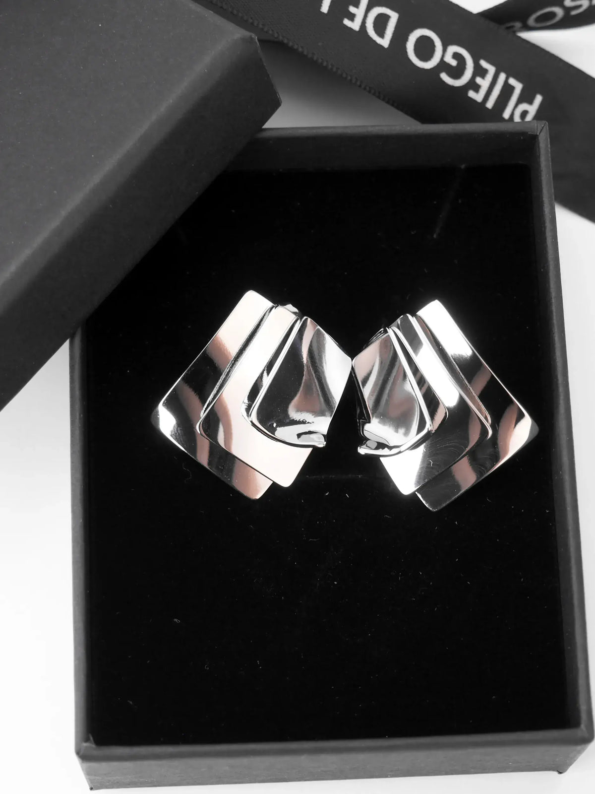 Pendientes Cuarzo Nº09 - Plateado